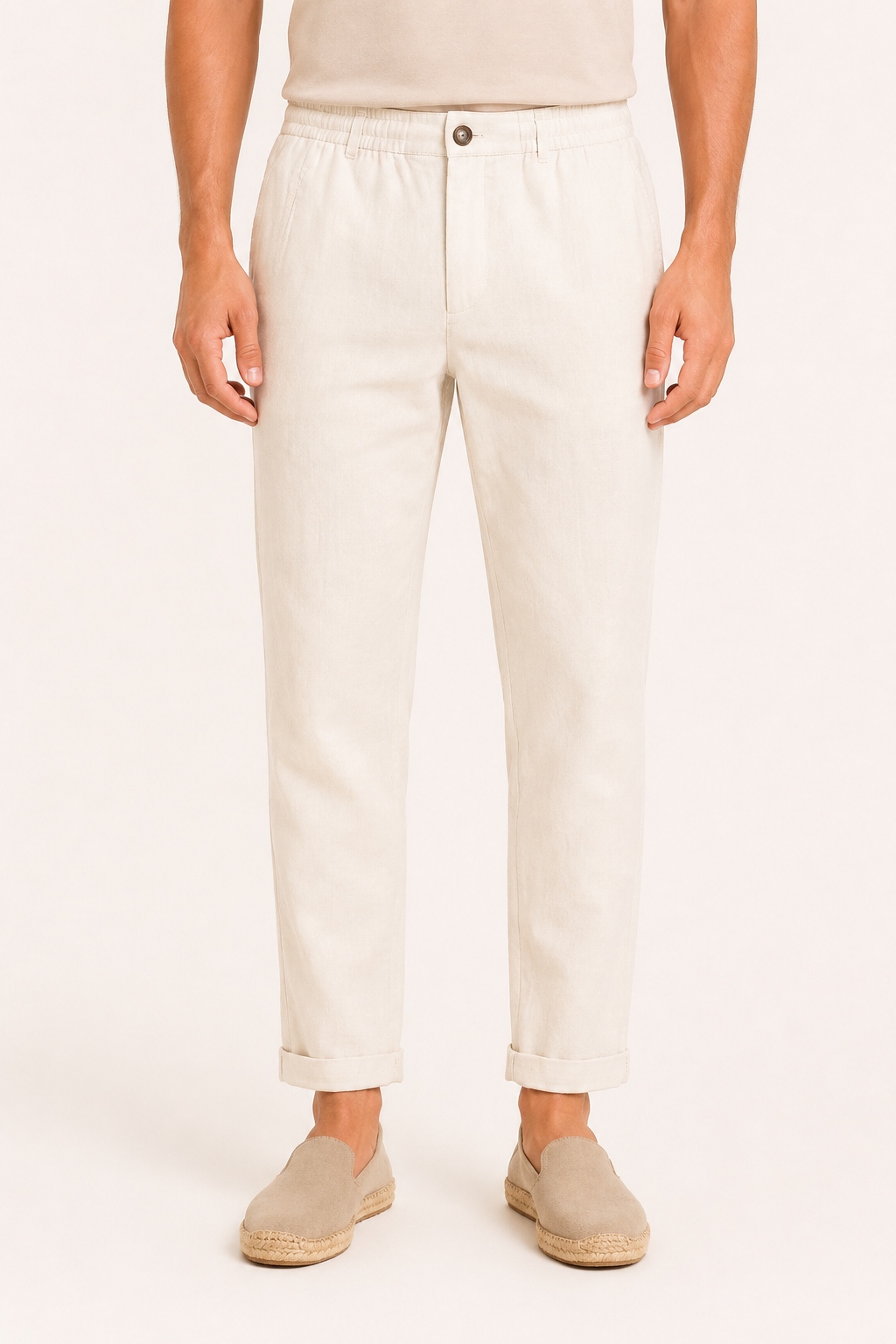 Pantalón hombre lino ligero minimalista cómodo versátil diario - Matteo