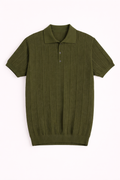 Polo para hombre de punto ligero con cuello y botones - Ravel