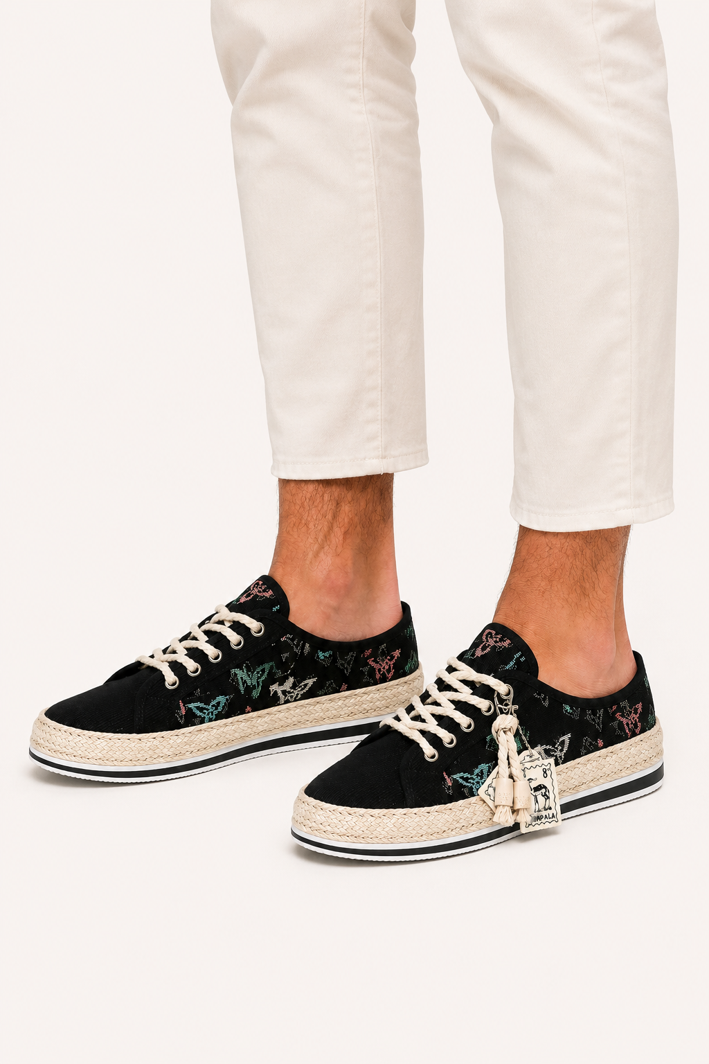 Zapatos hombre lona cordones suela yute casual veraniego versátil - Dorian