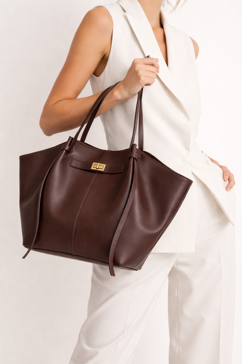 Bolsa tote para mujer elegante con asa larga