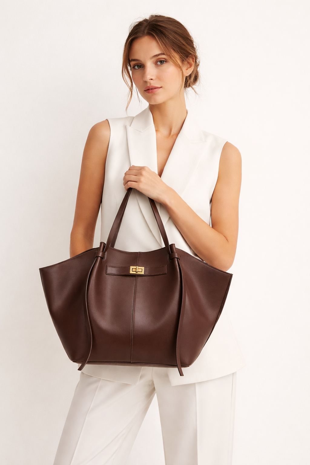 Bolsa tote para mujer elegante con asa larga