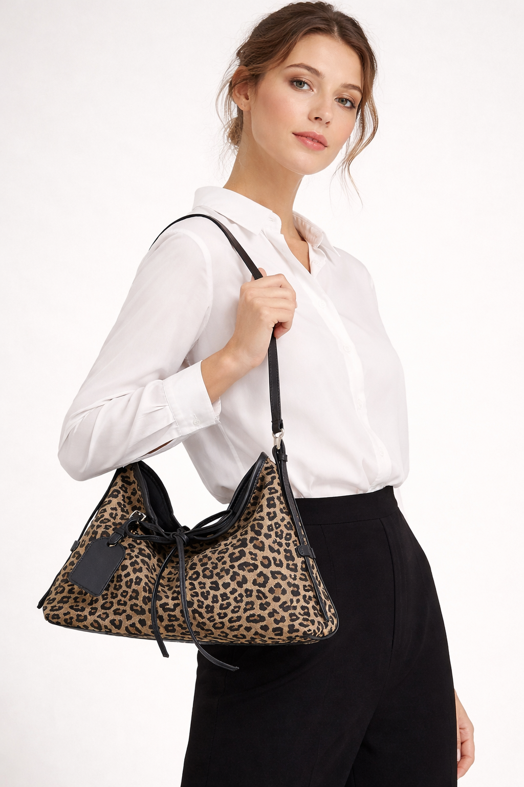 Bolso de hombro para mujer diseño leopardo elegante
