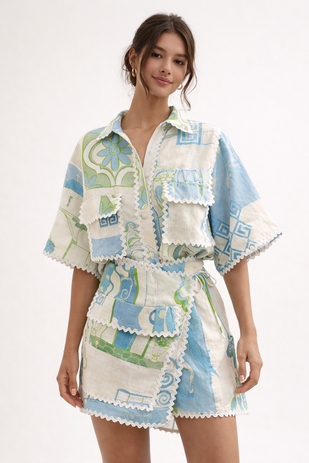 Conjunto para mujer estampado veraniego con lazo - Kelly