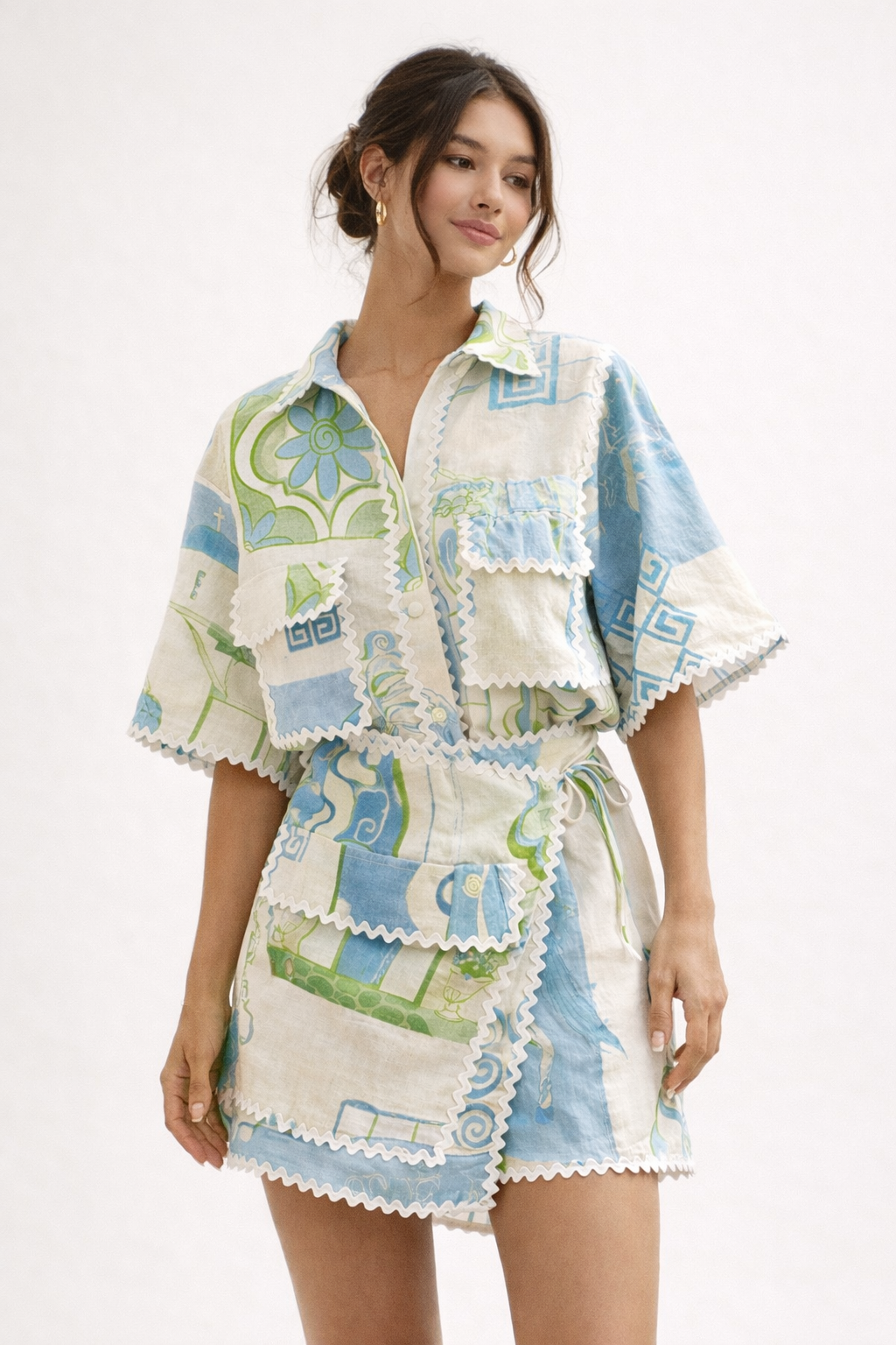 Conjunto para mujer estampado veraniego con lazo - Kelly