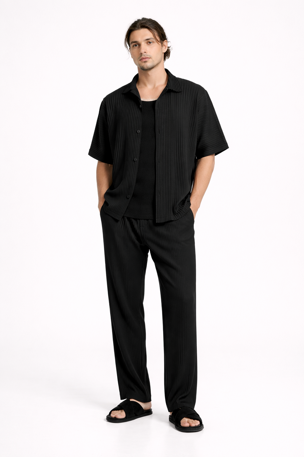Conjunto casual de hombre con camisa y pantalón recto - Émile