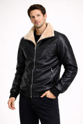 Chaqueta efecto cuero para hombre con forro interior - Rethan