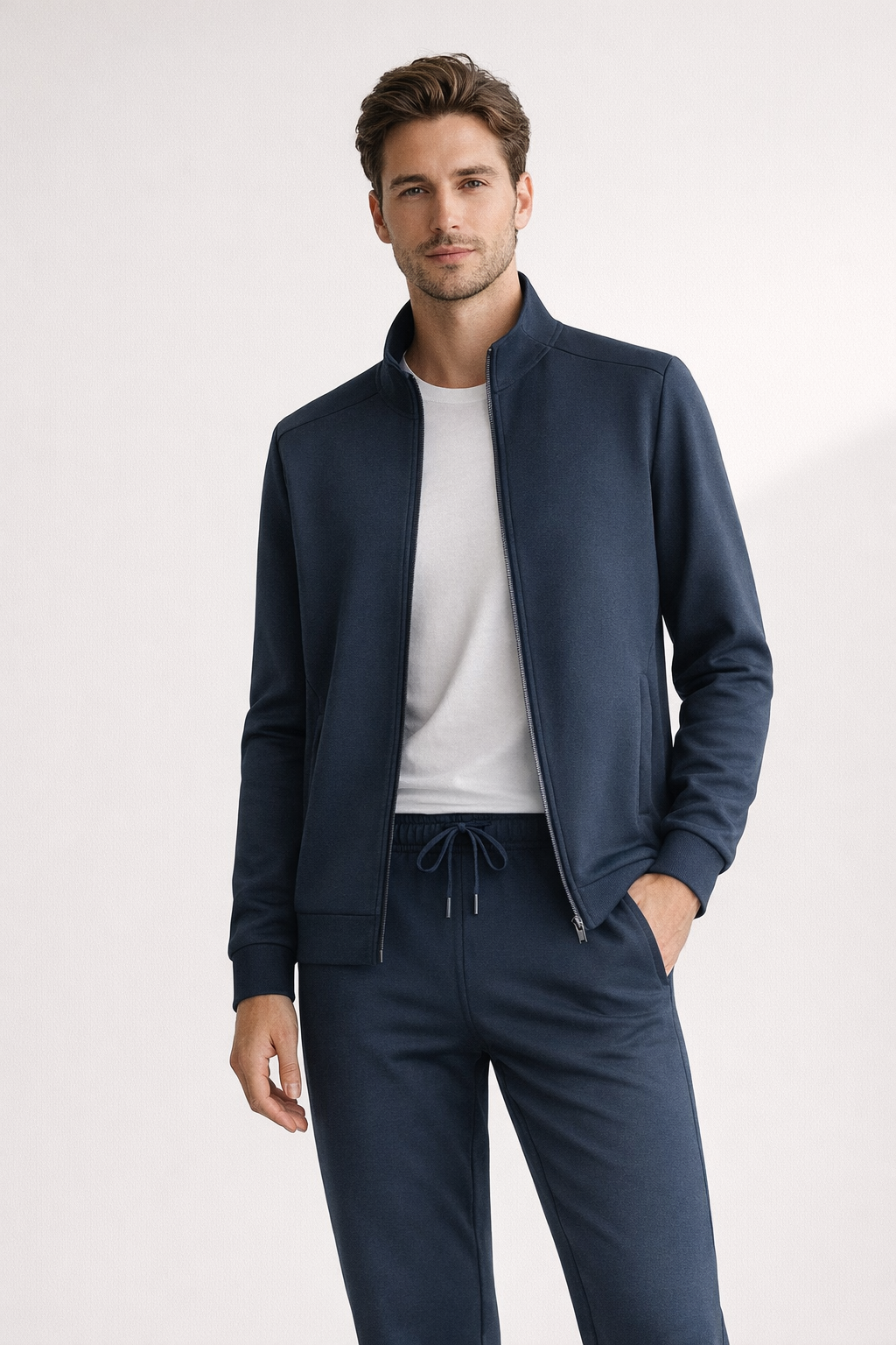 Conjunto deportivo con cierre frontal y pantalón recto para hombre - Adrián