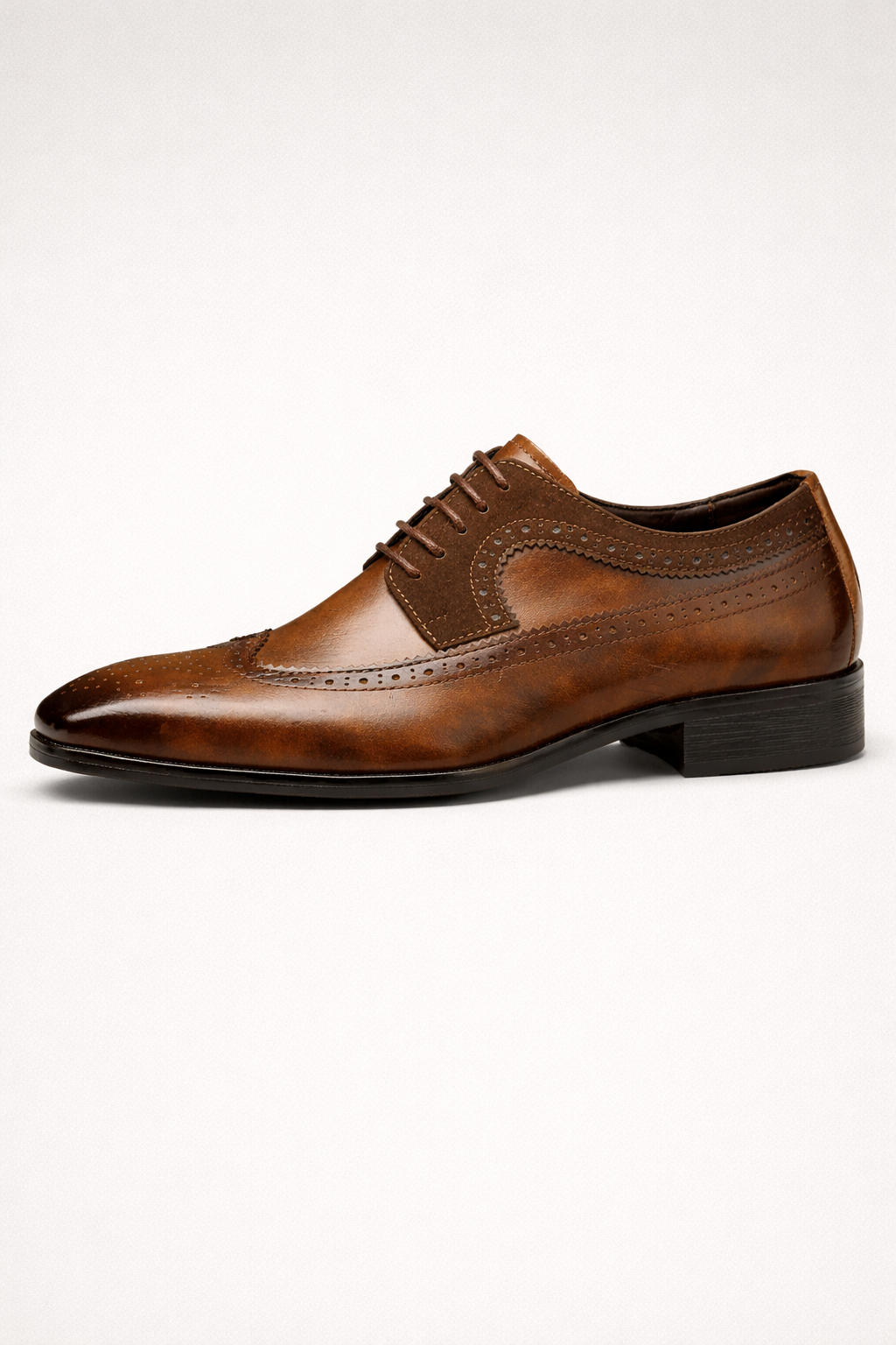 Zapatos Oxford de vestir para hombre diseño clásico perforado - Brevion