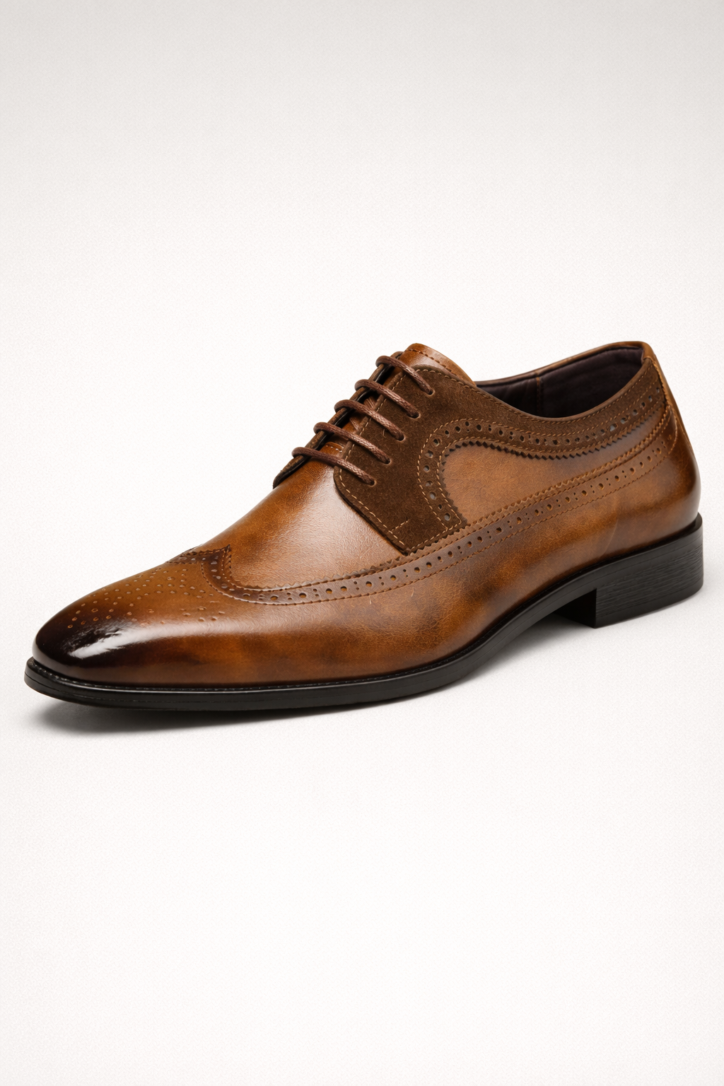 Zapatos Oxford de vestir para hombre diseño clásico perforado - Brevion