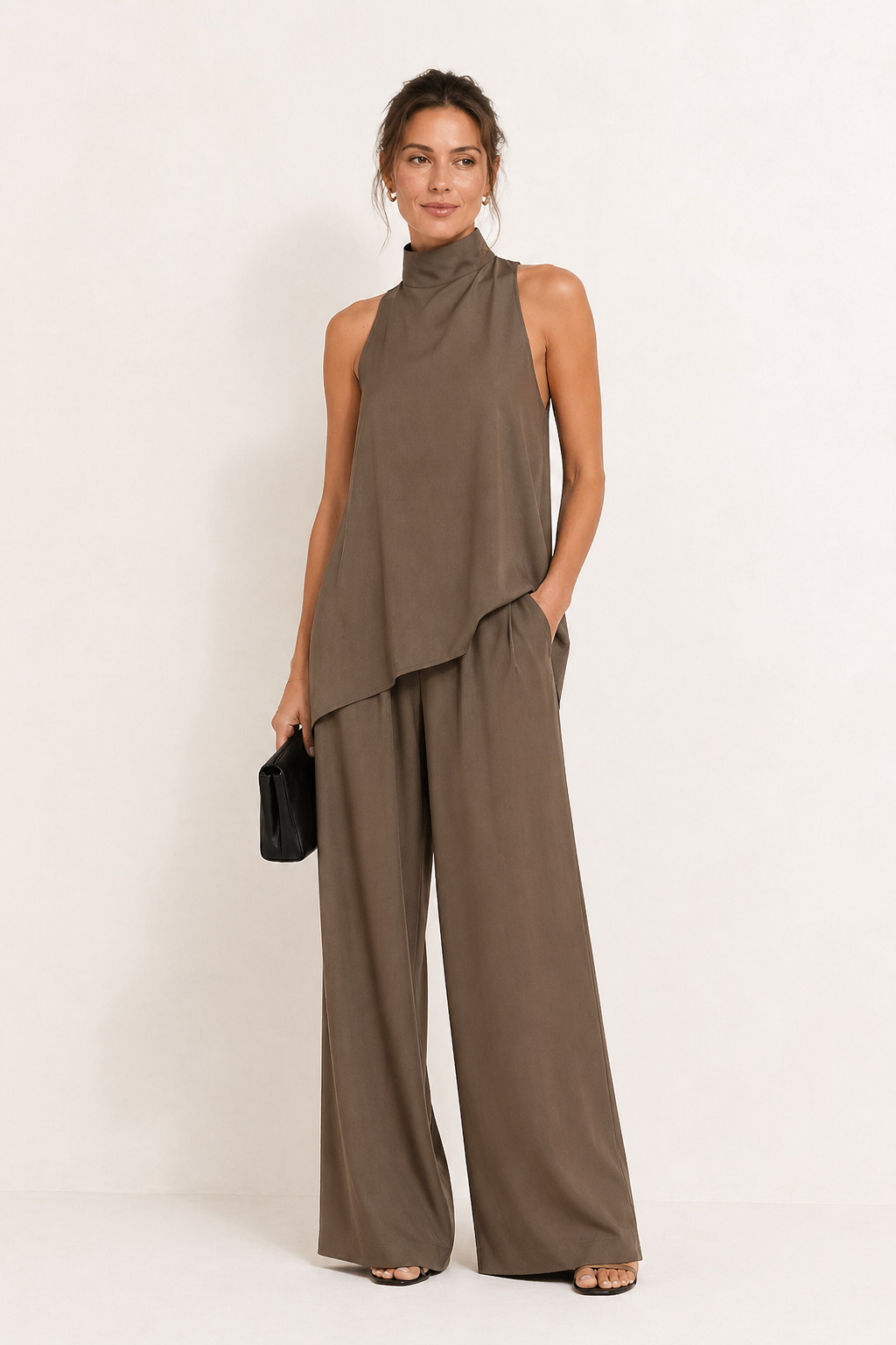 Conjunto mujer halter espalda descubierta y pantalón holgado - Mishlova