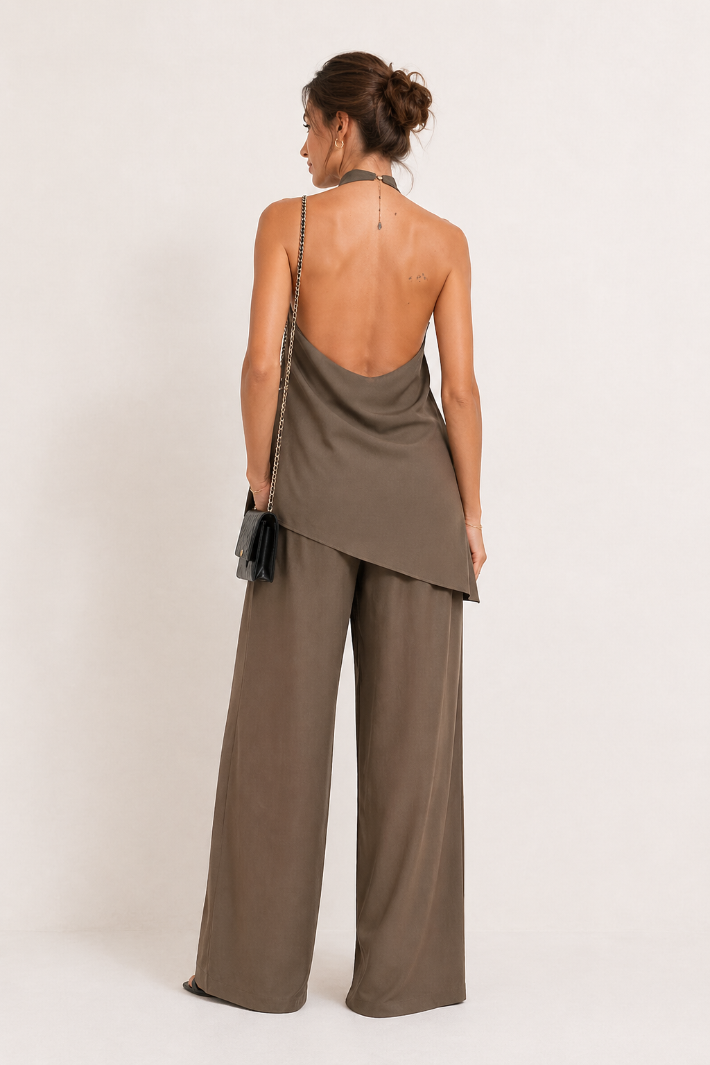 Conjunto mujer halter espalda descubierta y pantalón holgado - Mishlova