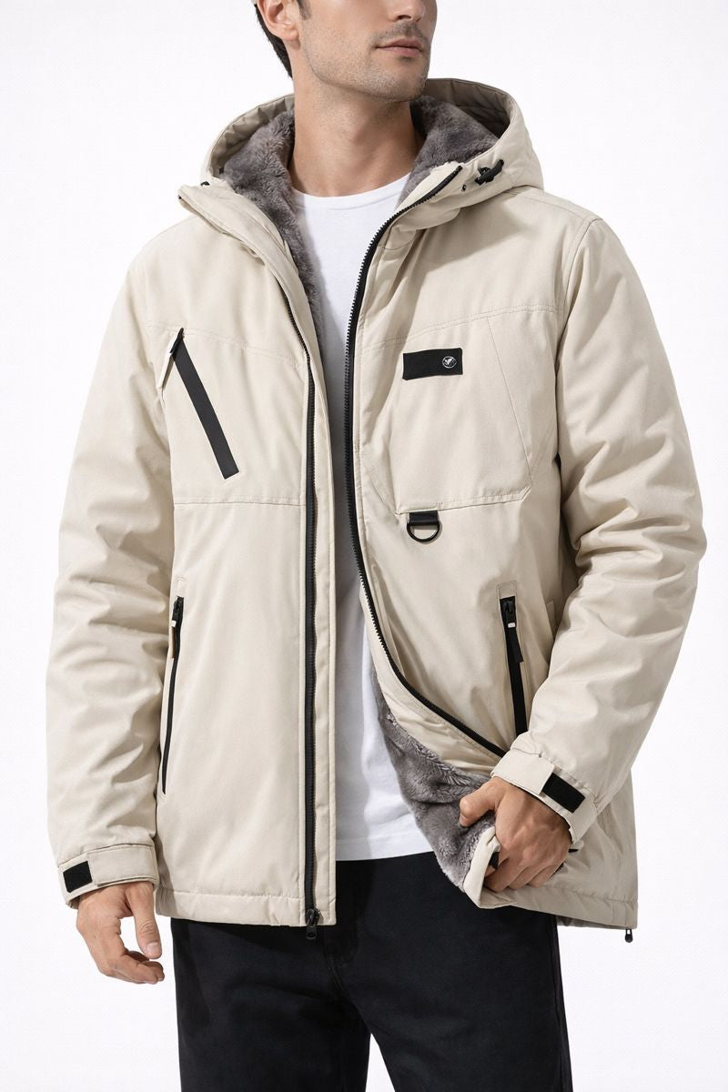 Chaqueta térmica ligera para hombre con capucha y forro interior - Orven