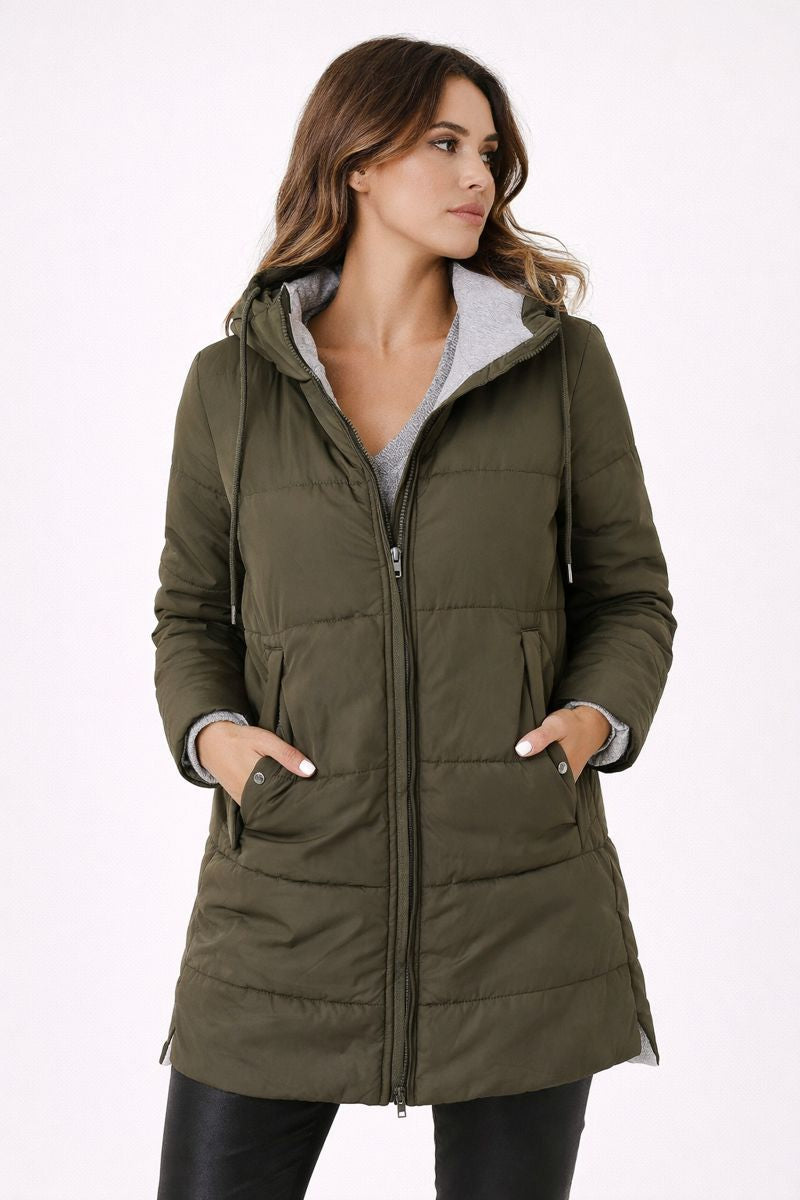 Chaqueta acolchada ligera para mujer con capucha - Lirene