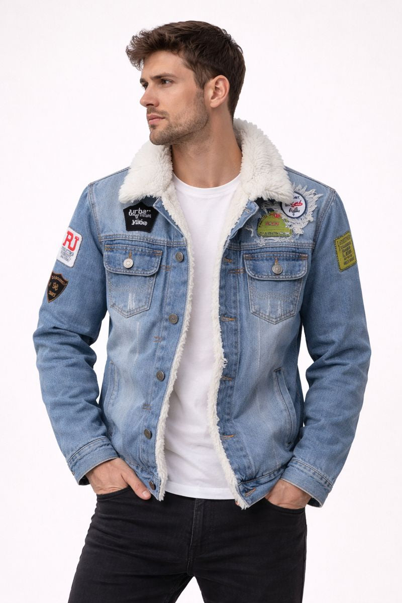 Chaqueta vaquera para hombre de corte recto forrado - Darnel