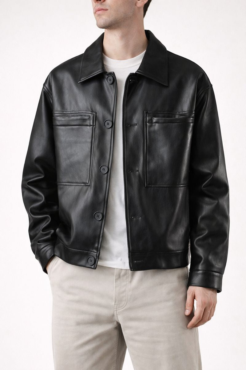 Chaqueta con cierre de botones y bolsillos frontales - Orvex