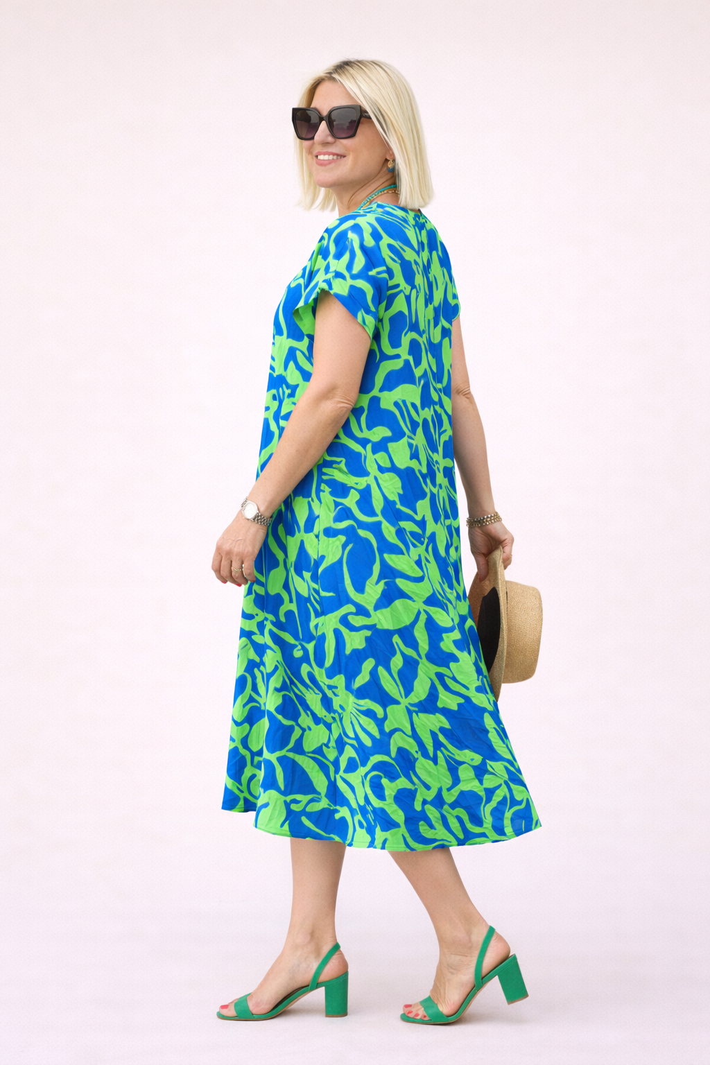 Vestido floral midi de caída suelta para mujer - Millan