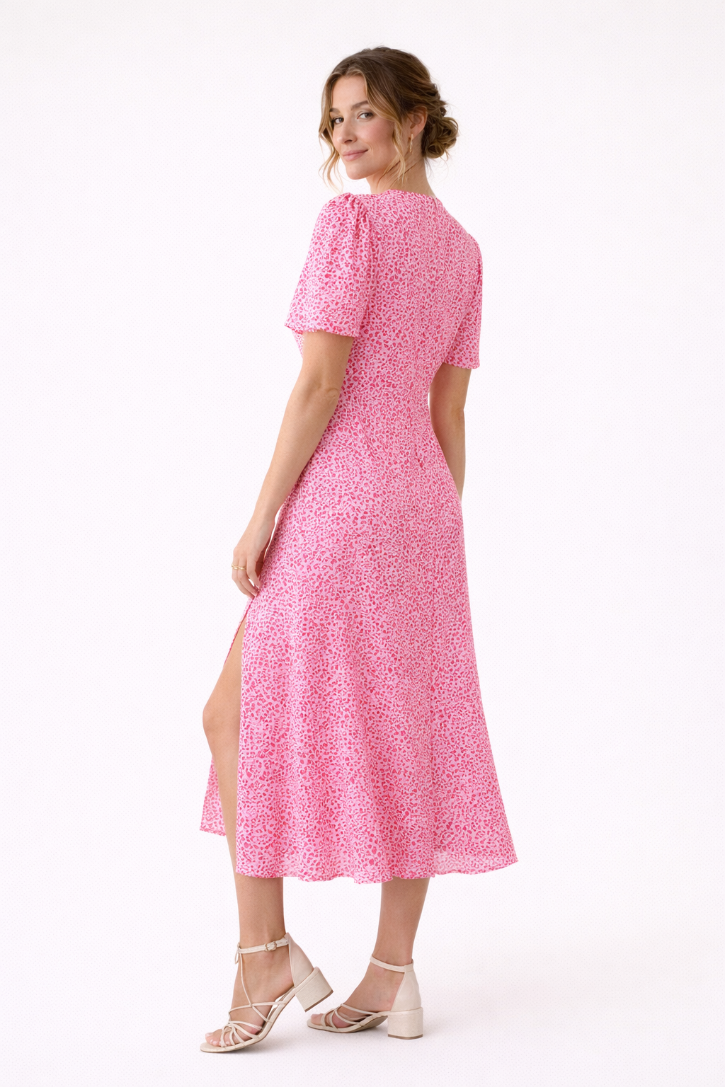Vestido midi ligero con abertura frontal para mujer - Lamal