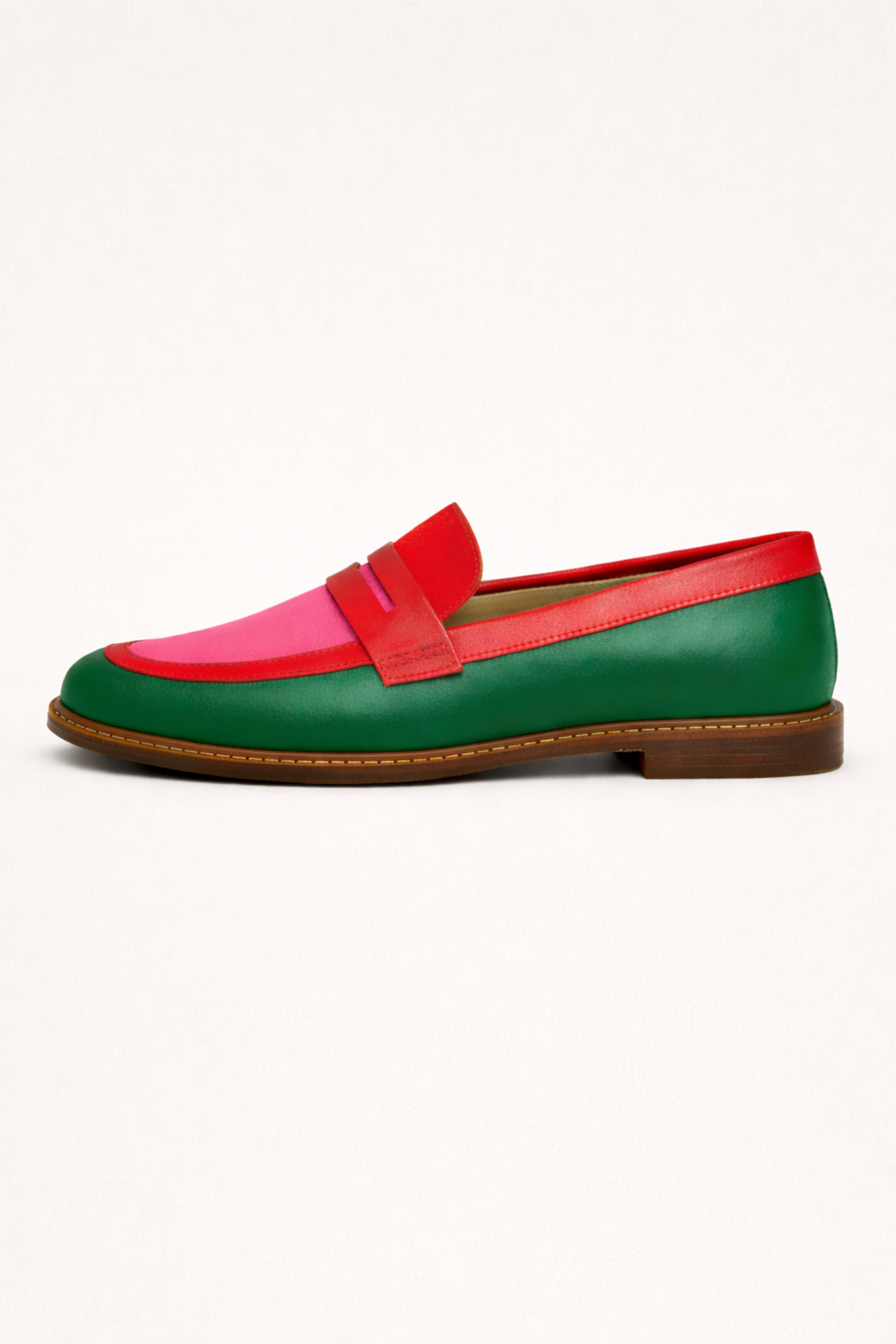 Zapatos loafers combinado en colores vivos para mujer - Nadine