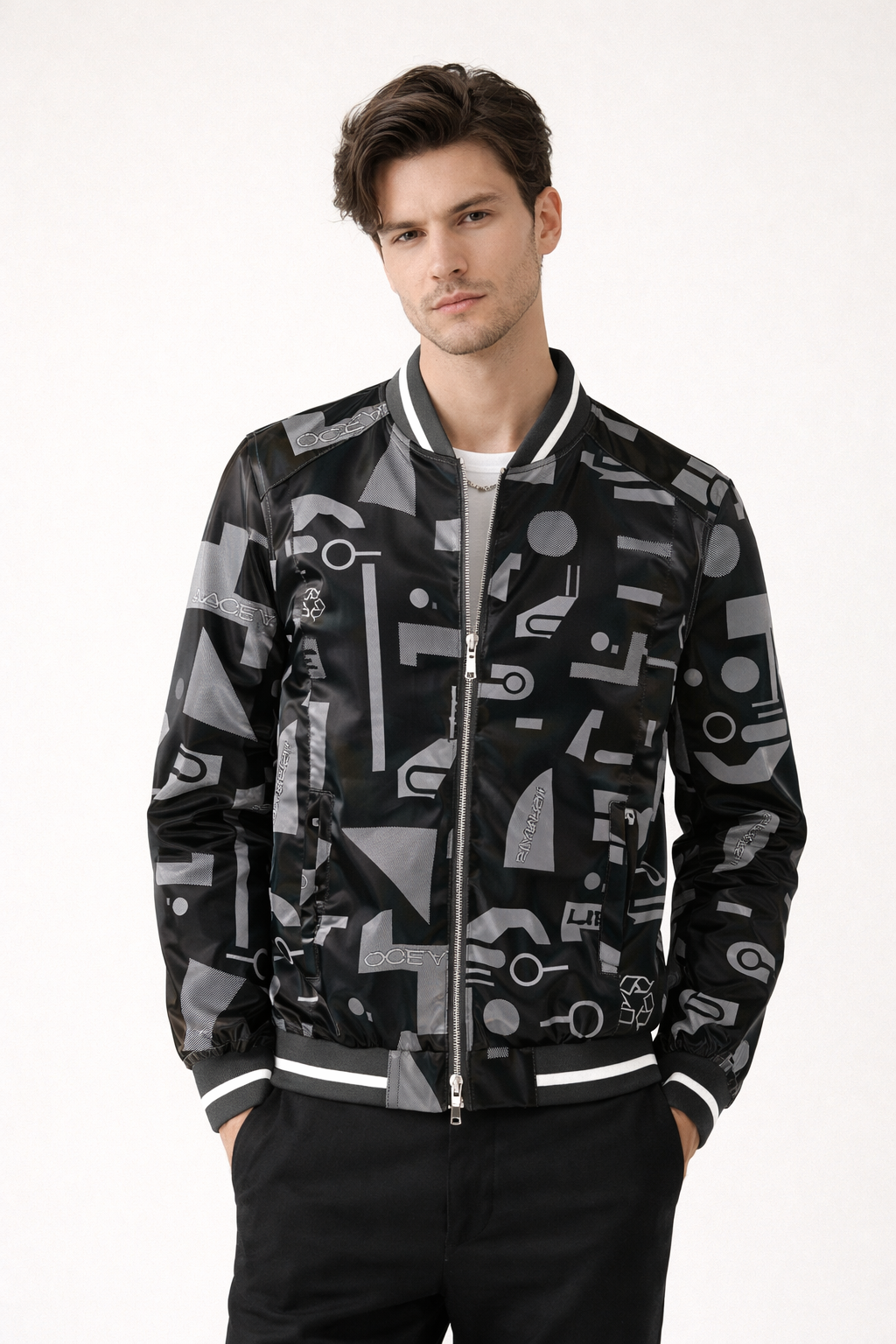 Chaqueta bomber para hombre con estampado gráfico - Varlen