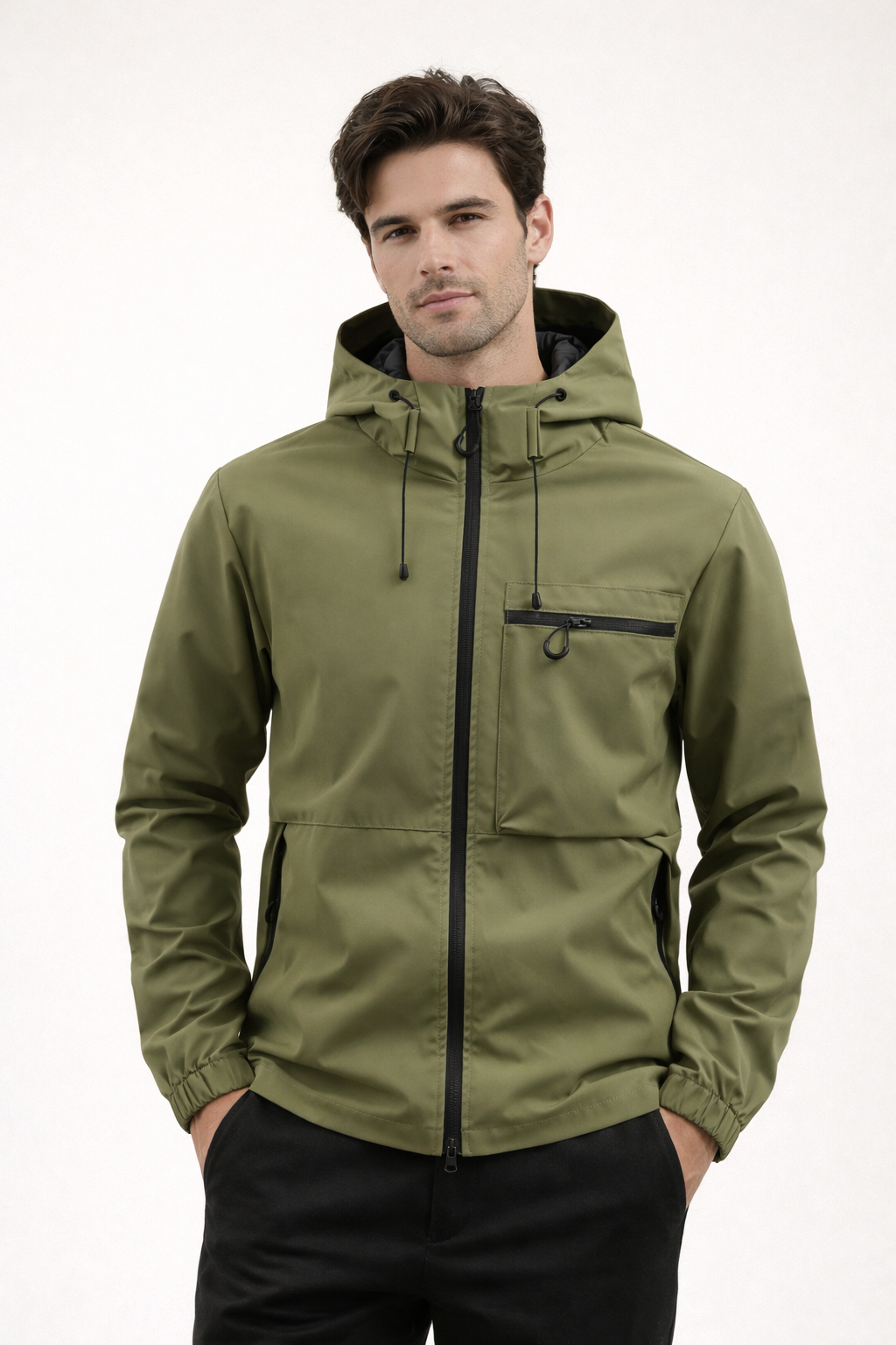 Chaqueta de entretiempo para hombre con capucha y bolsillos - Chester