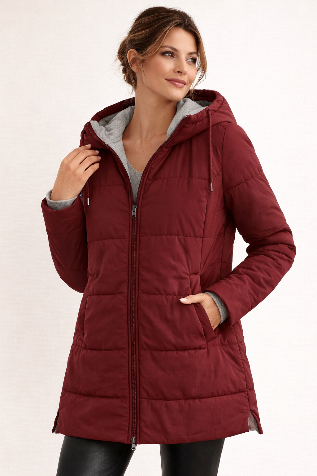 Chaqueta acolchada ligera para mujer con capucha - Lirene