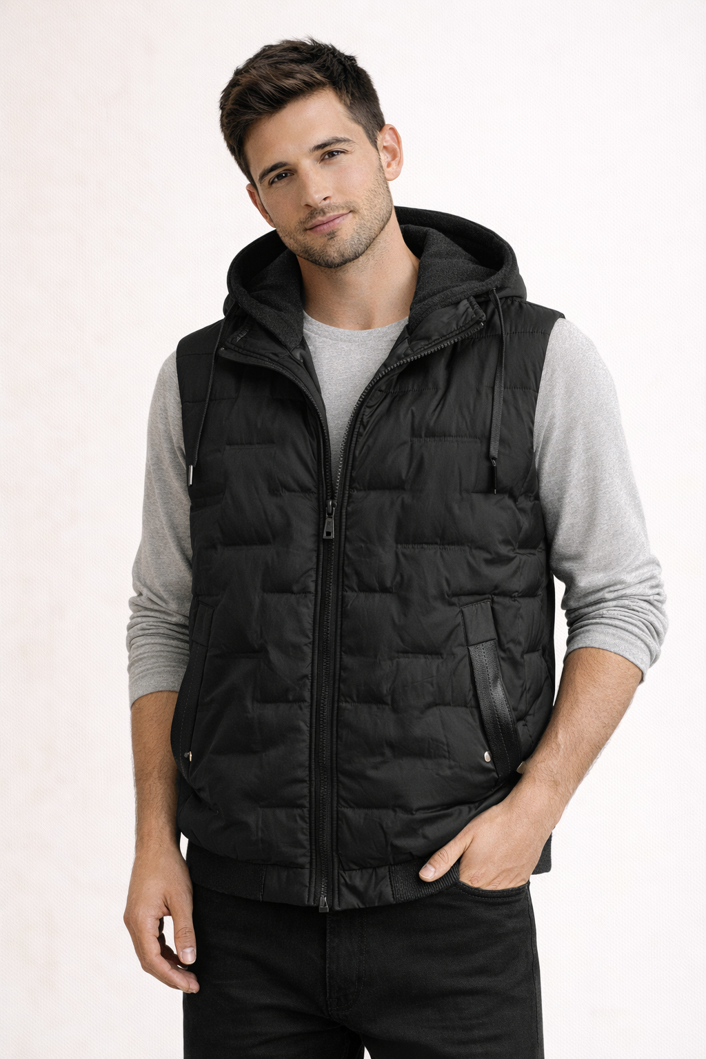 Chaleco acolchado ligero para hombre con capucha - Havel