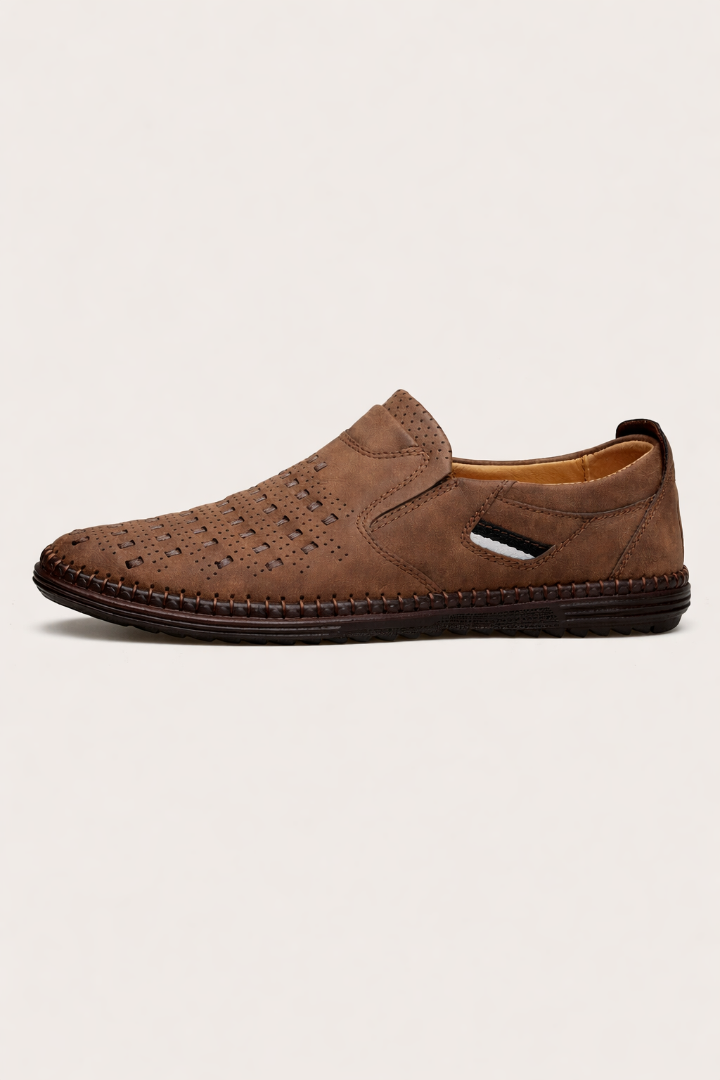 Zapatos slip-on de piel perforada para hombre - Dalton