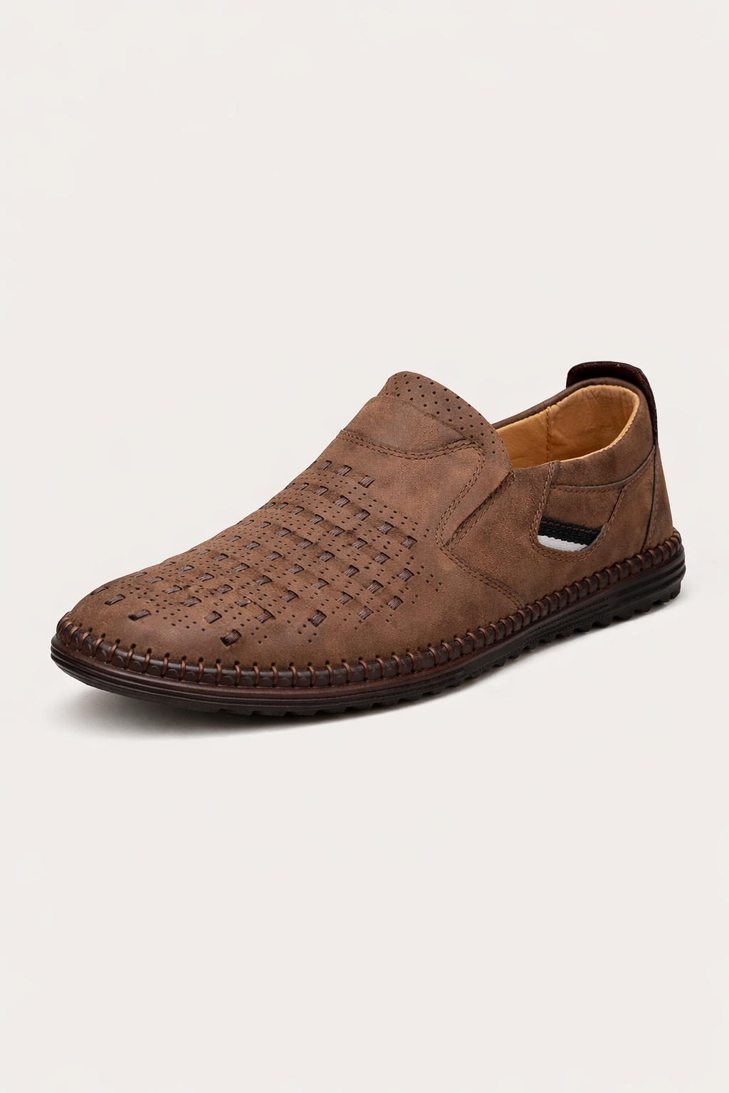 Zapatos slip-on de piel perforada para hombre - Dalton