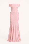 Vestido largo mujer boda sirena hombros descubiertos ajustado elegante - Anja