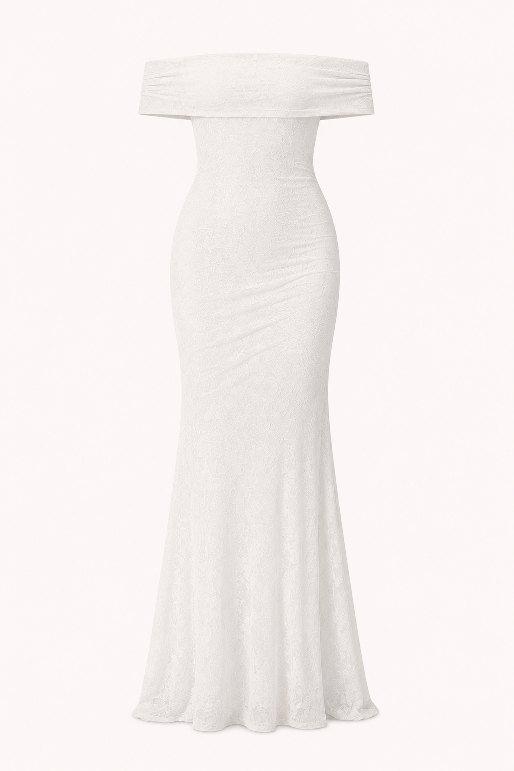 Vestido largo mujer boda sirena hombros descubiertos ajustado elegante - Anja