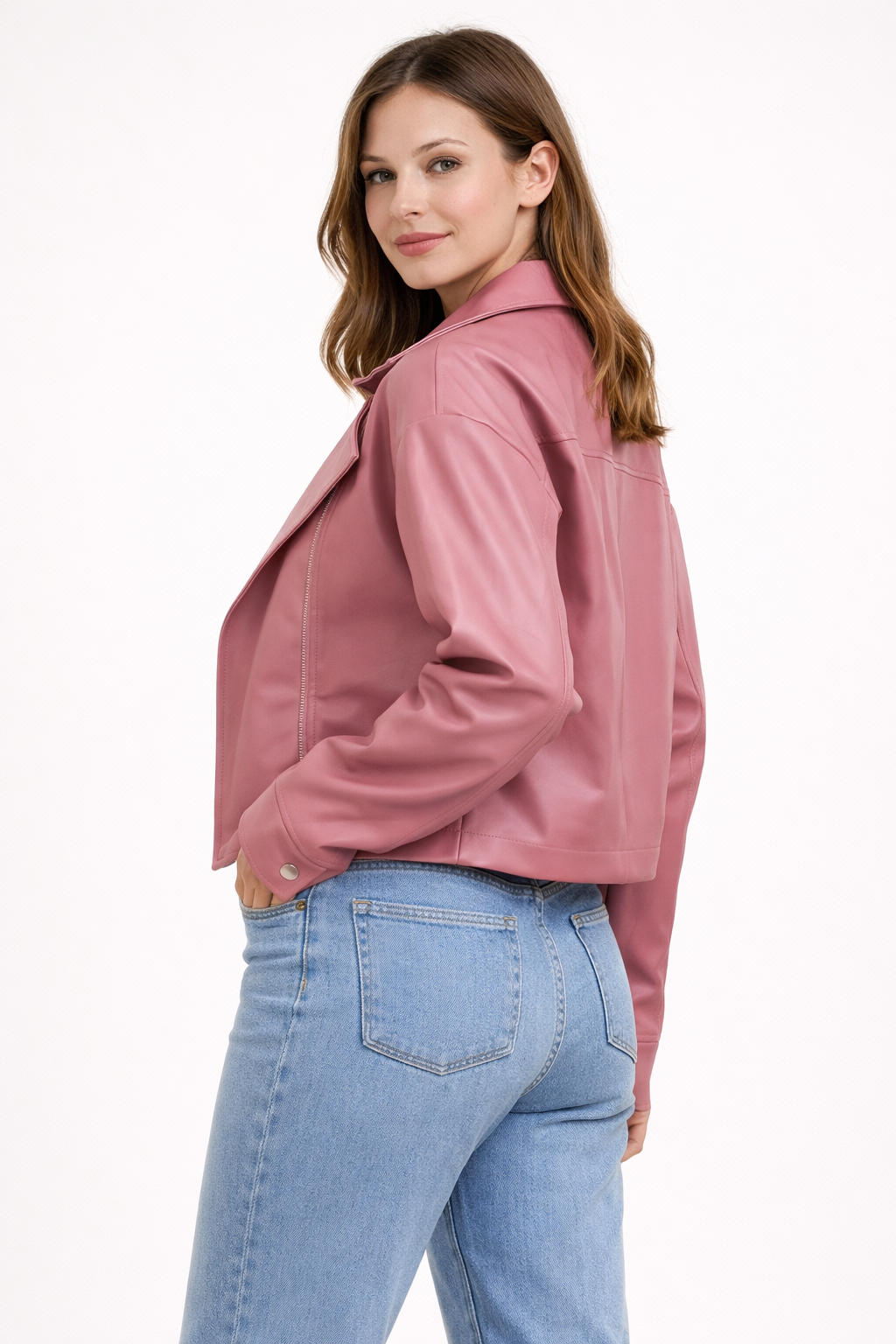 Chaqueta corta de mujer estilo urbano con cremallera - Sirel