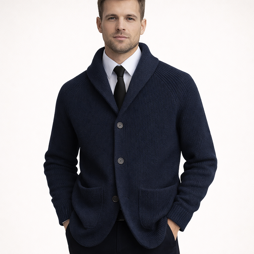 Cárdigan de punto para hombre con botones - Kairon