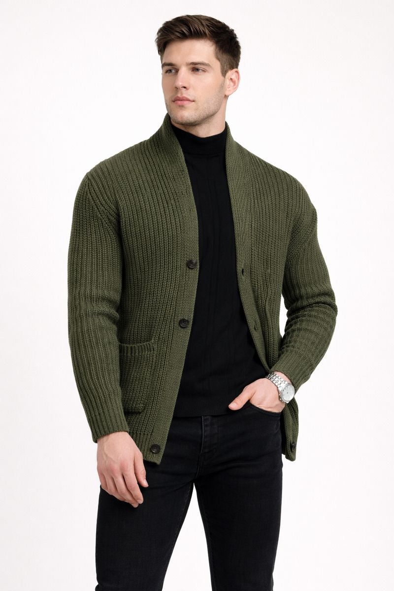 Cárdigan de hombre de punto con botones - Varex