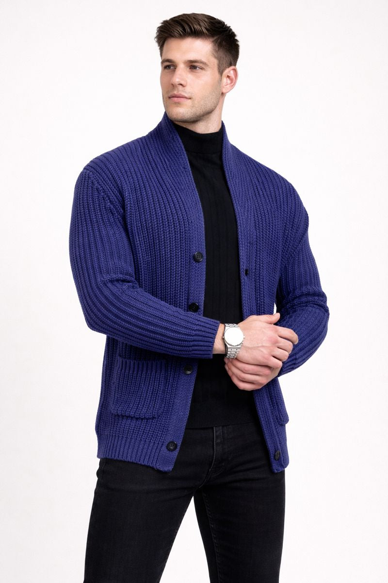 Cárdigan de hombre de punto con botones - Varex