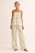 Conjunto estampado con encaje de verano para mujer - Mariela