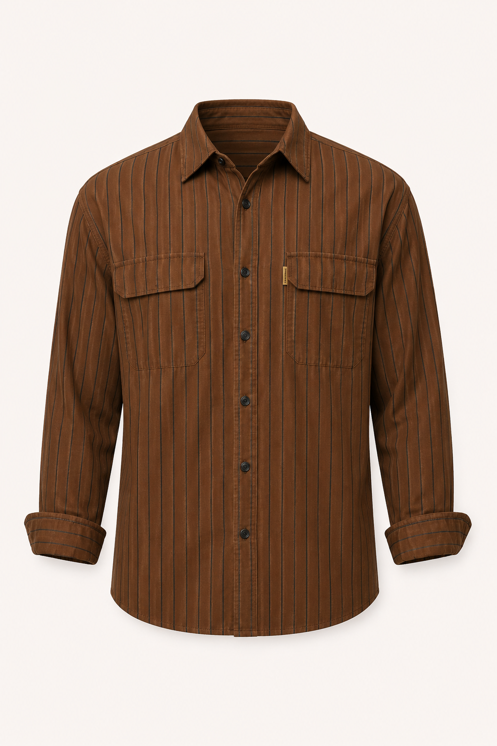 Camisa hombre rayas verticales relajada bolsillos funcionales versátil - Kilian