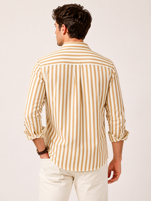 Camisa hombre rayas relaxed fit versátil primavera verano - Gerhard
