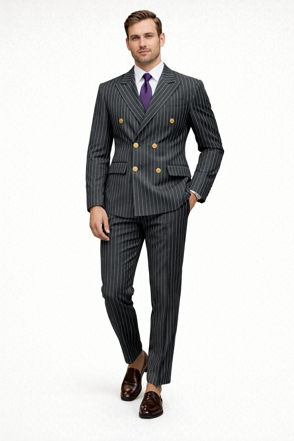 Traje para hombre de dos piezas de uso elegante - Zeiron