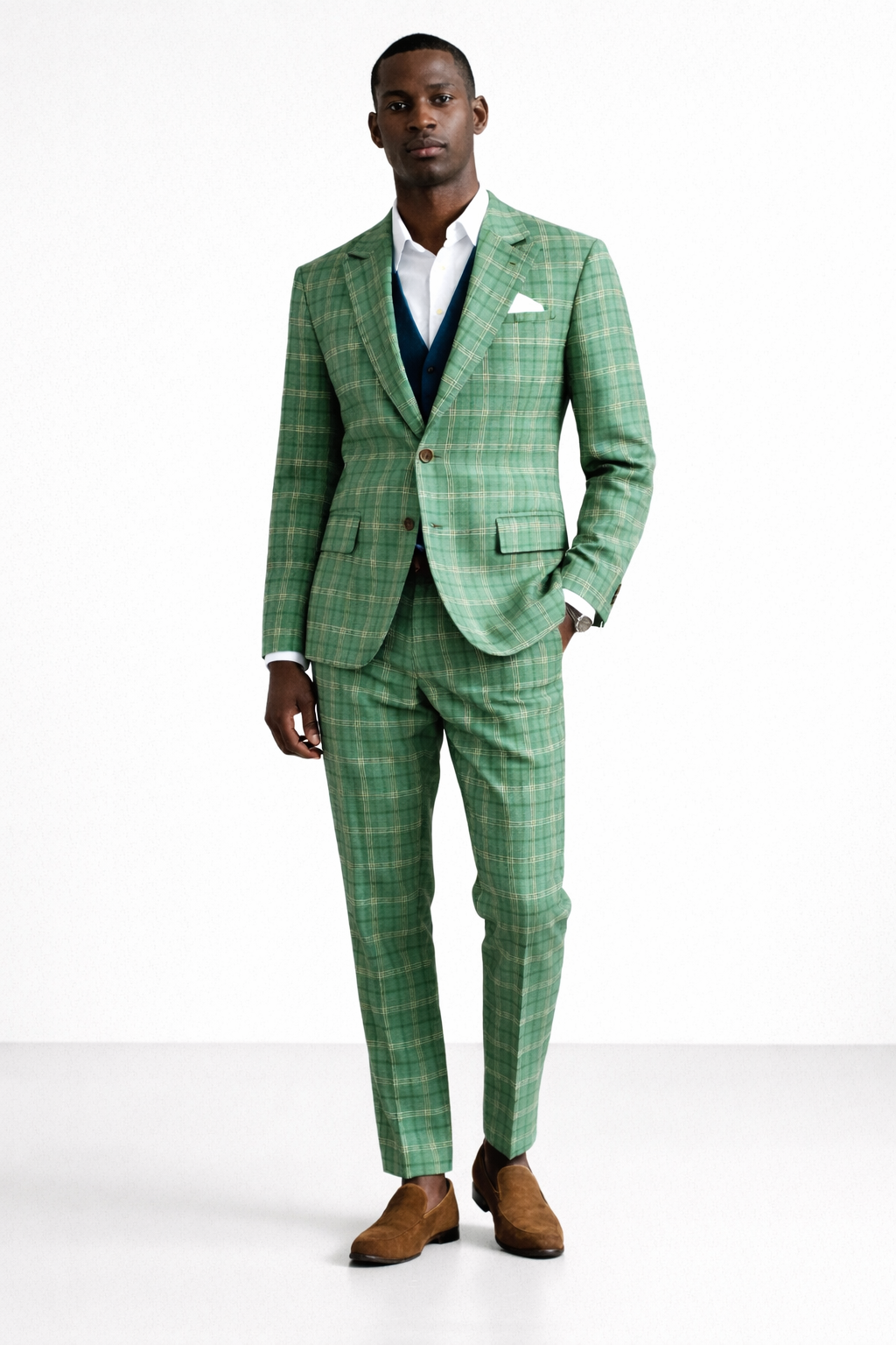 Traje elegante para hombre cruzado de ajuste slim - Oriven