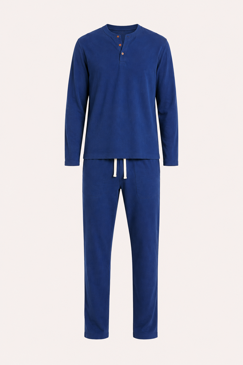 Conjunto hombre lino camiseta cuello botones pantalón casual verano - Jörg