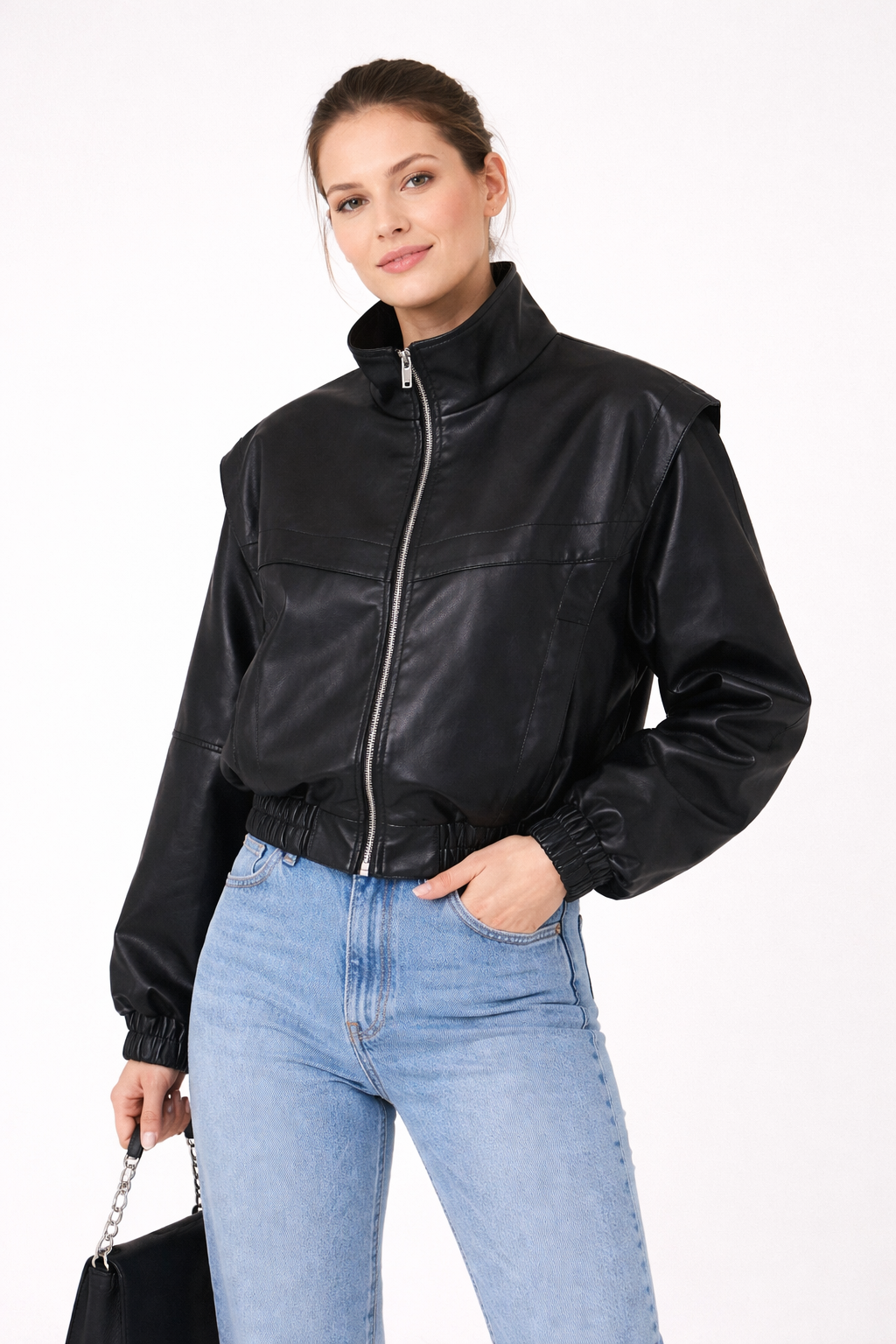 Chaqueta para mujer de corte recto corto - Zirella