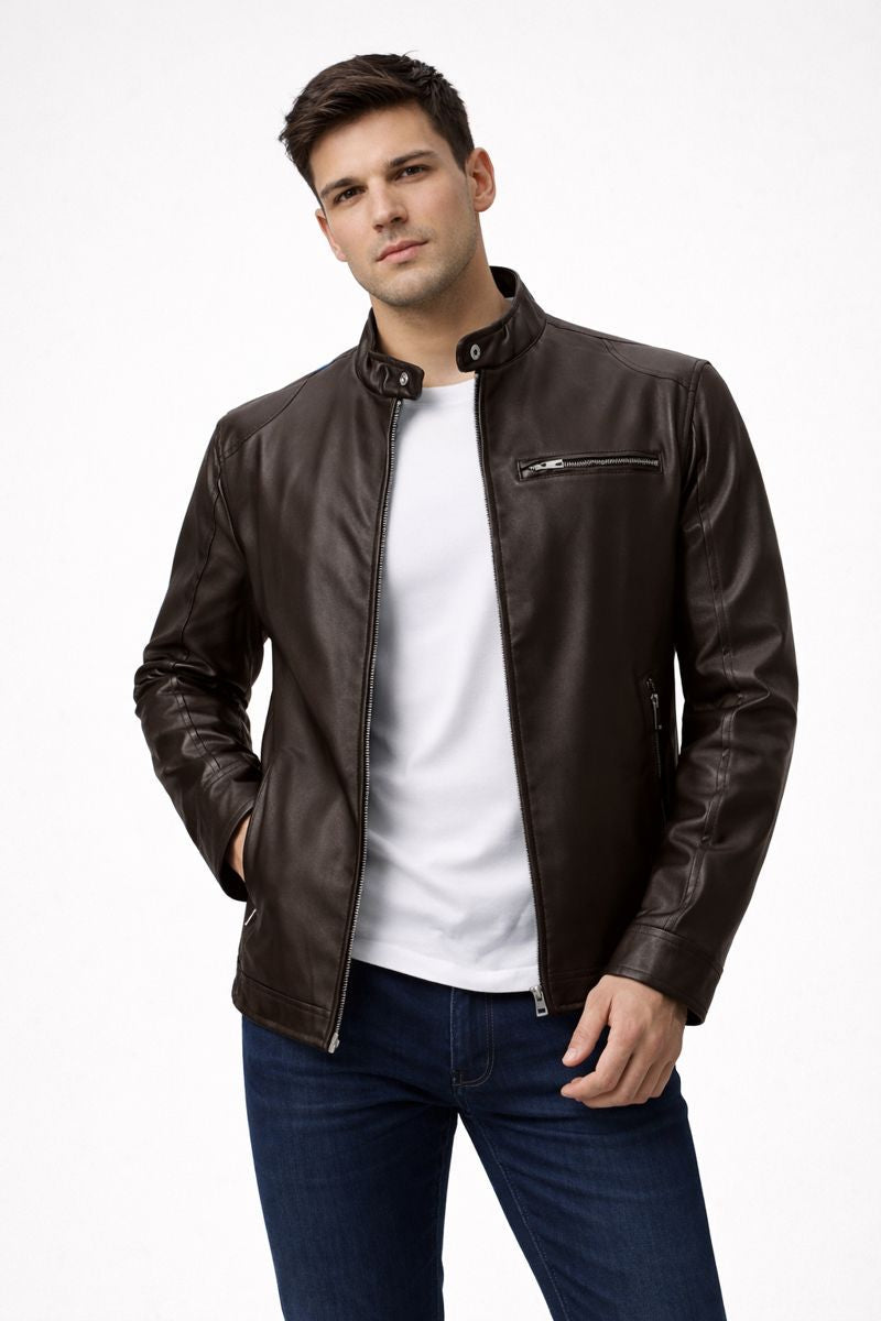 Chaqueta moderna para hombre efecto piel  - Ivar