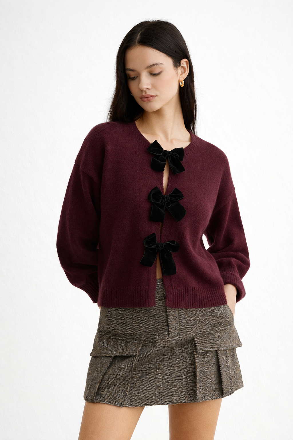 Suéter vintage para mujer con lazos - Olatz