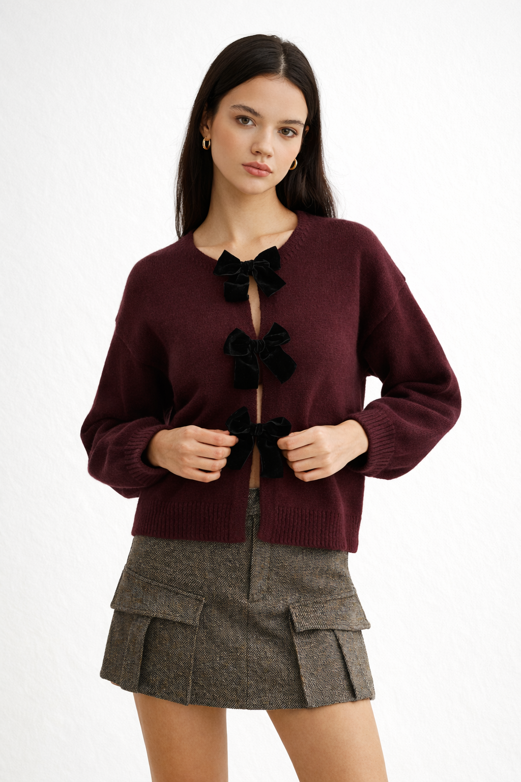 Suéter vintage para mujer con lazos - Olatz