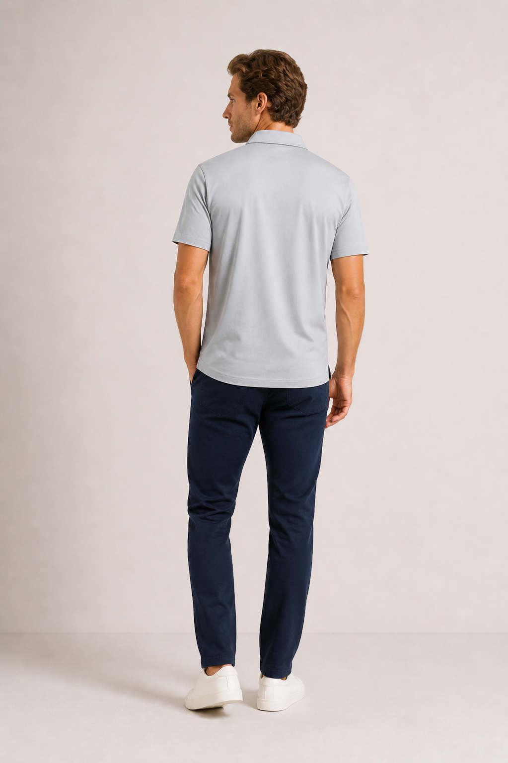 Polo hombre cuello botones manga corta casual fresco - Gunther