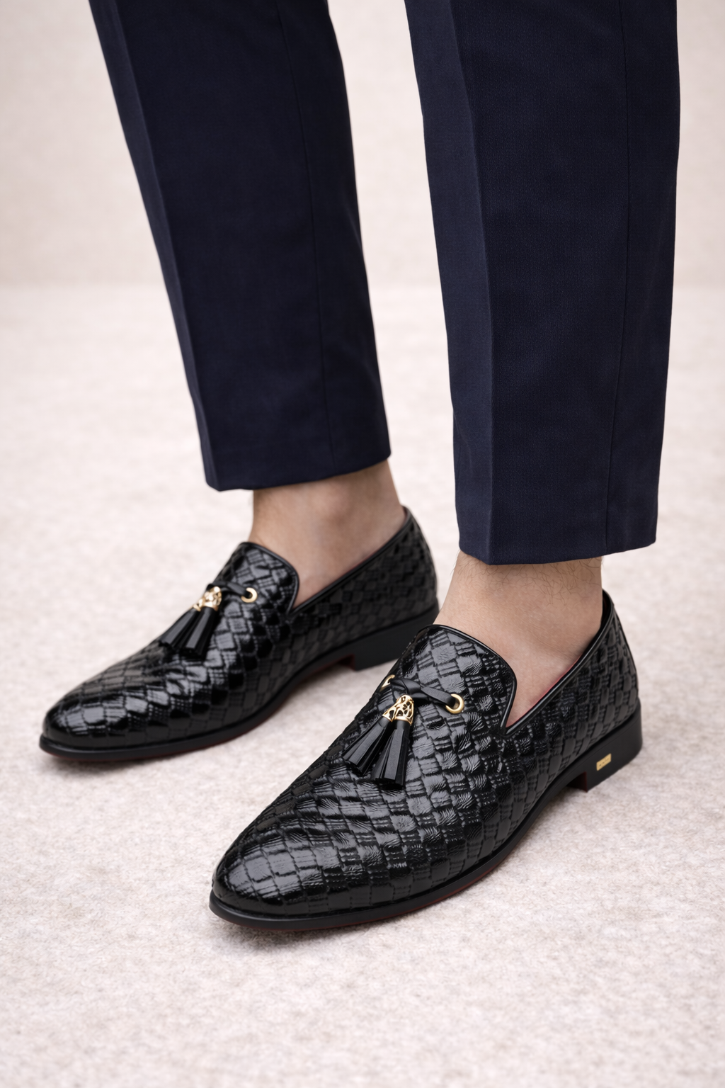 Mocasines de charol con borlas para hombre - Feiyang