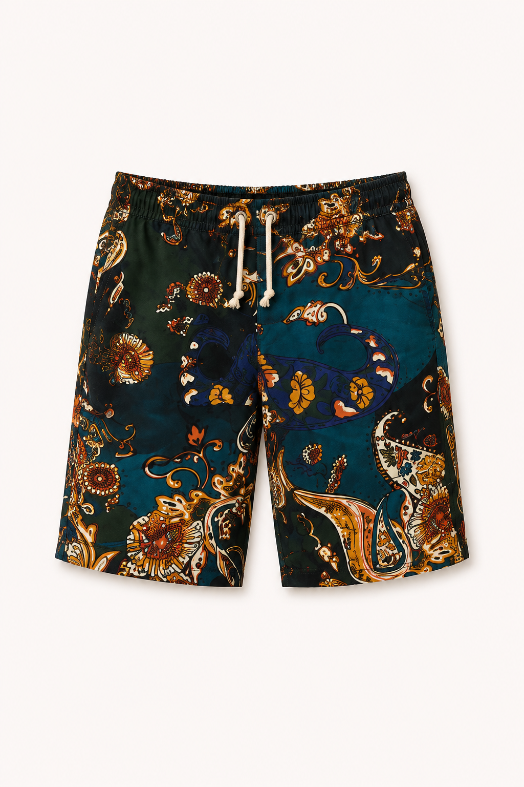 Short hombre estampado abstracto cintura ajustable largo rodilla casual - Hugo