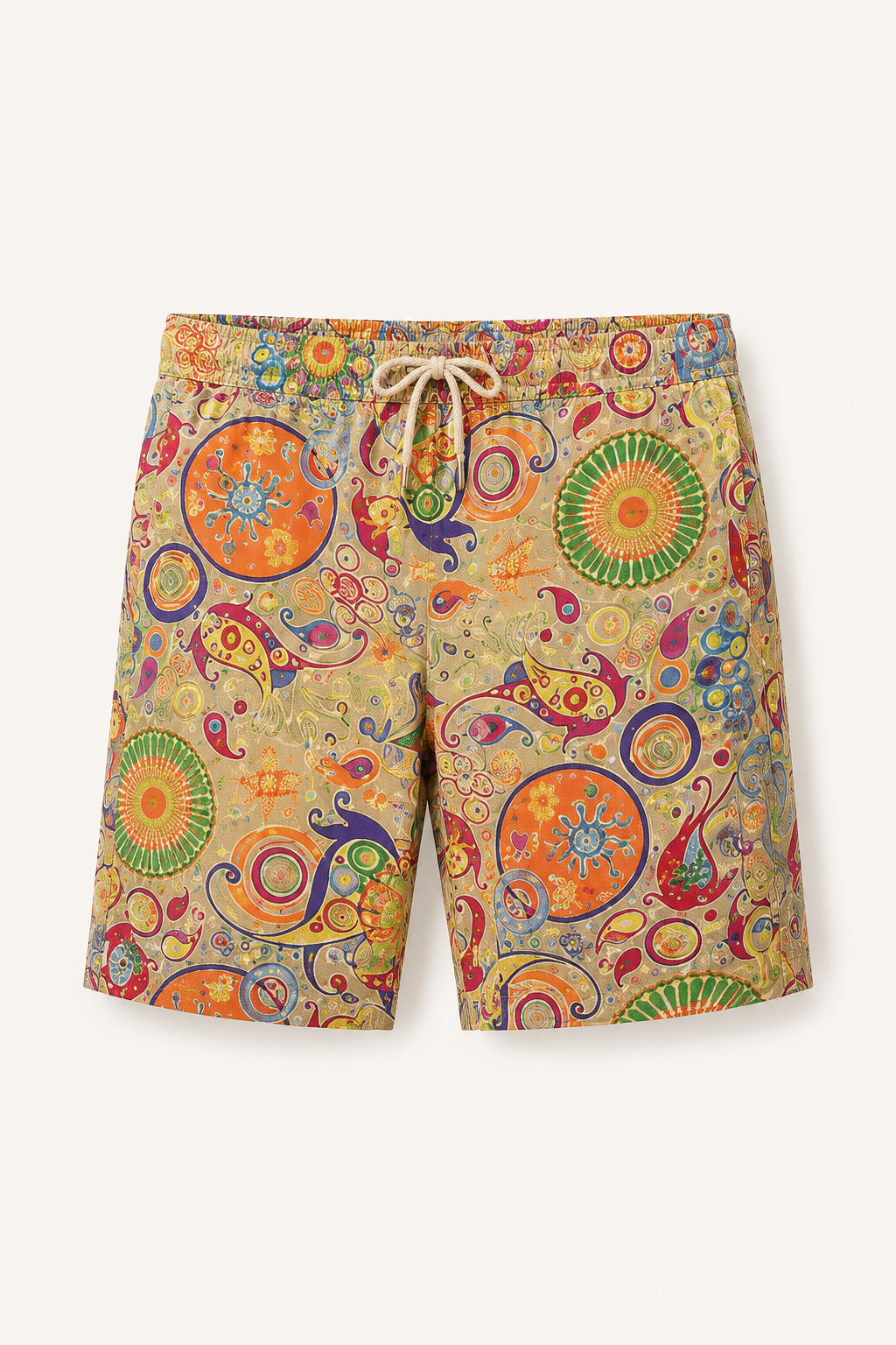 Short hombre estampado abstracto cintura ajustable largo rodilla casual - Hugo