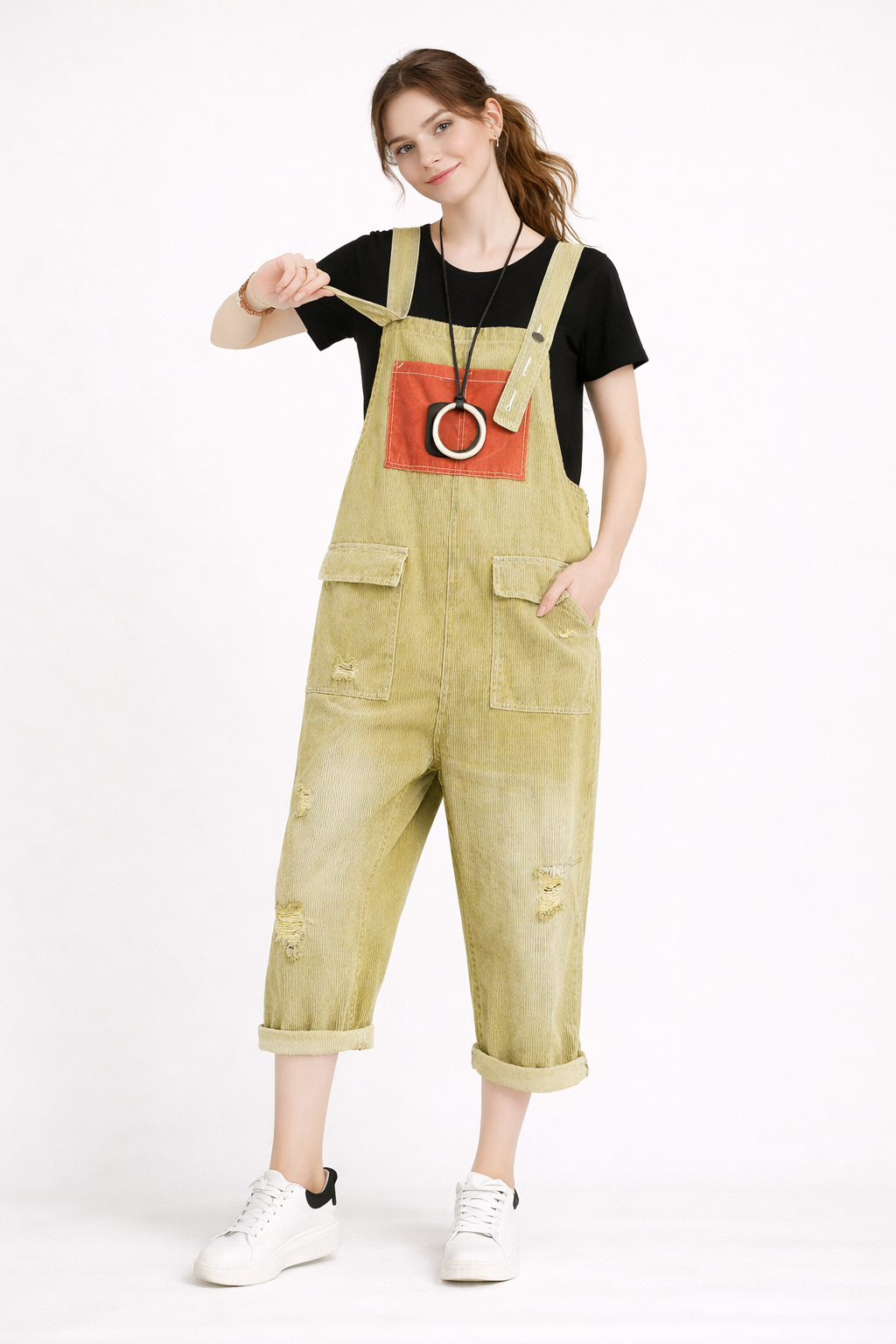 Overol de mezclilla tipo harem - Berta