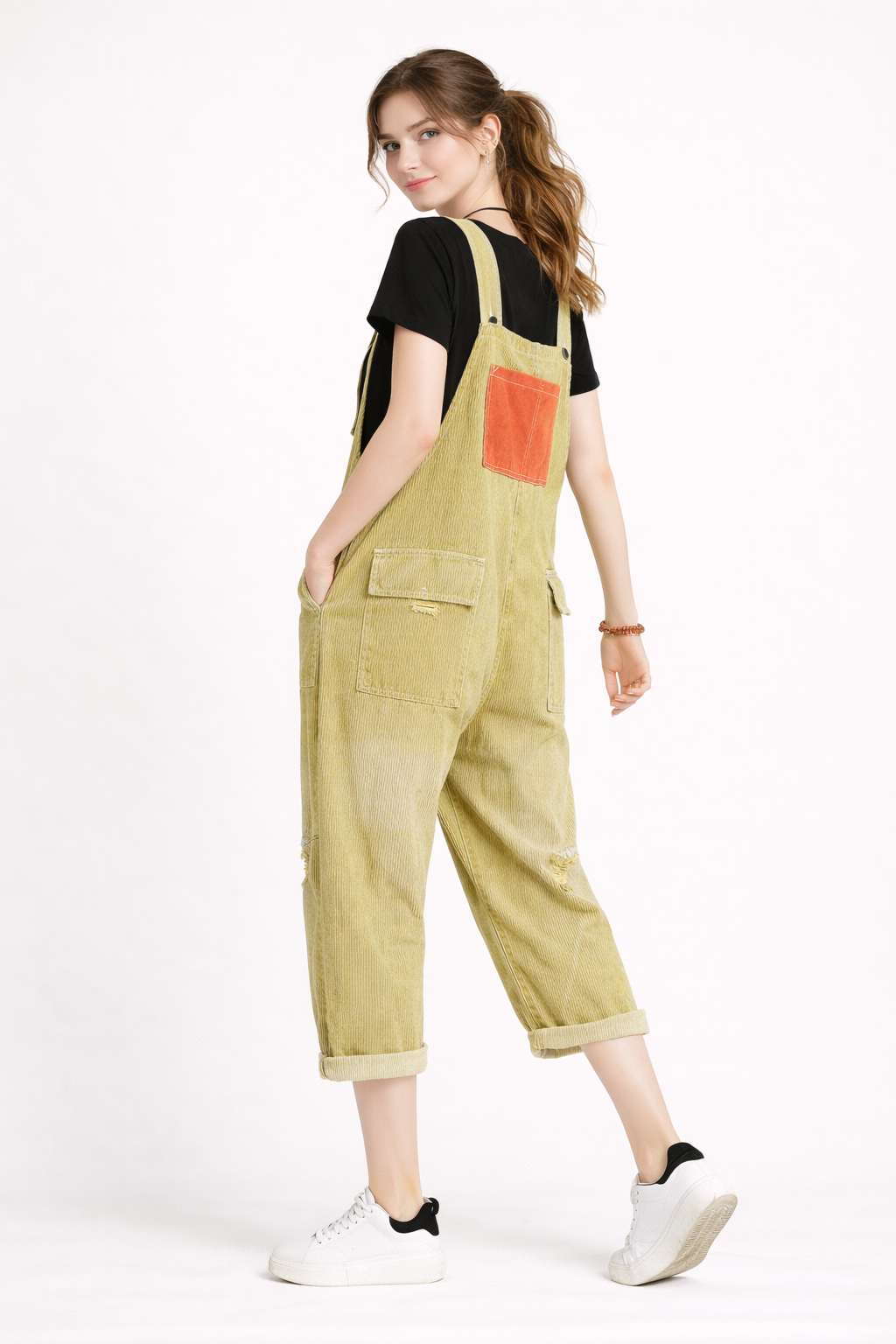 Overol de mezclilla tipo harem - Berta